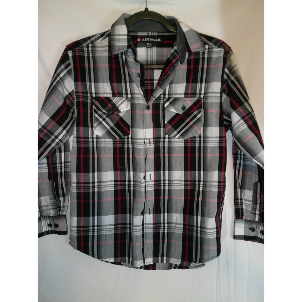 Airwalk Kids Plaid Button Up Shirt, Long Sleeve, Boys‎ / Girls